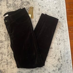 Black Velvet Skinny Jeans